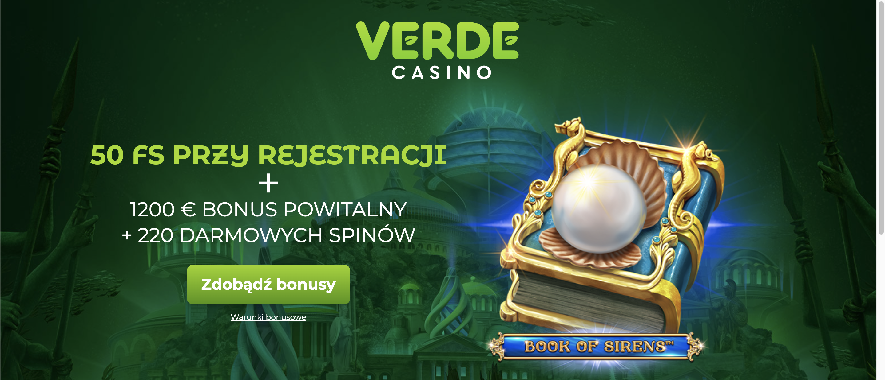 Bonus bez depozytu 50 darmowych spinów - Verde Casino - (www.onlineksyno.com)